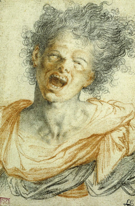 A Young Man Shouting; Un Jeune Homme Hurlant. Camillo Procaccini