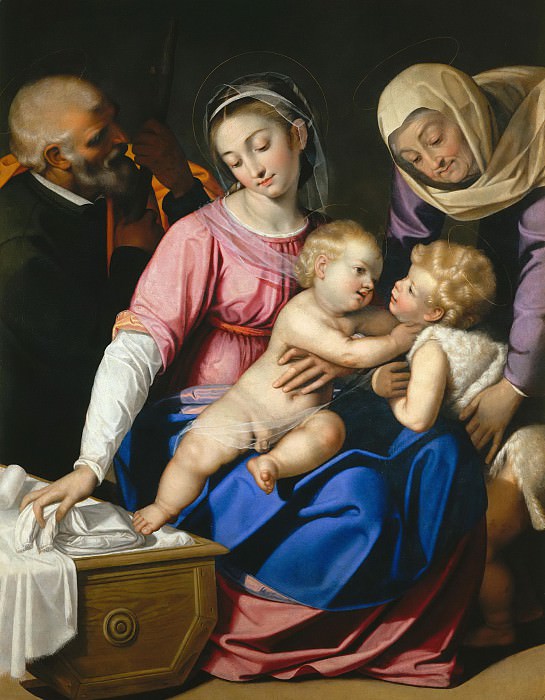 Holy Family with Saints John and Anne. Scipione (il Gaetano) Pulzone