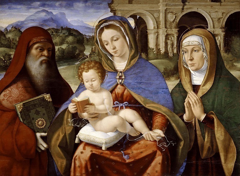 Madonna and Child between Saints Jerome and Anna (Madonna Baglioni). Andrea Previtali (Cordegliaghi)