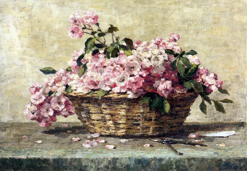 Basket with flowers. Evert Peters