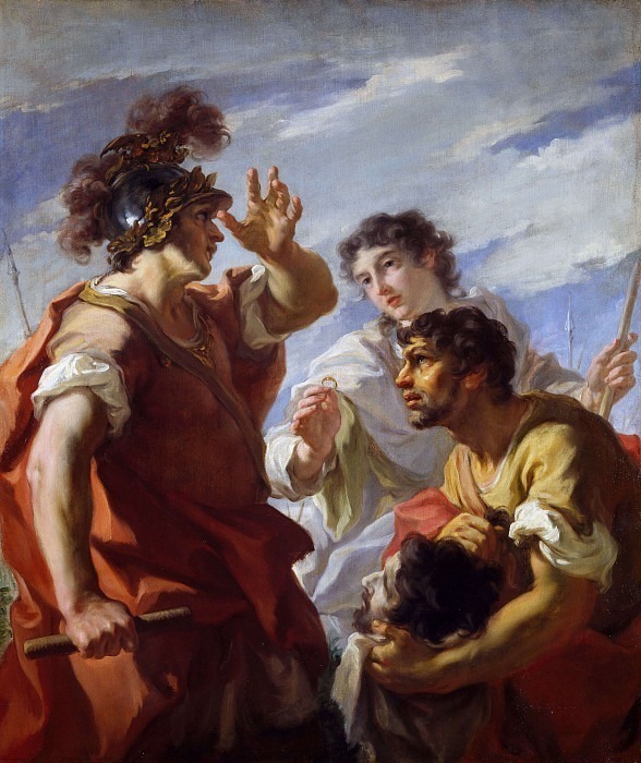 Caesar Before Alexandria. Giovanni Antonio Pellegrini