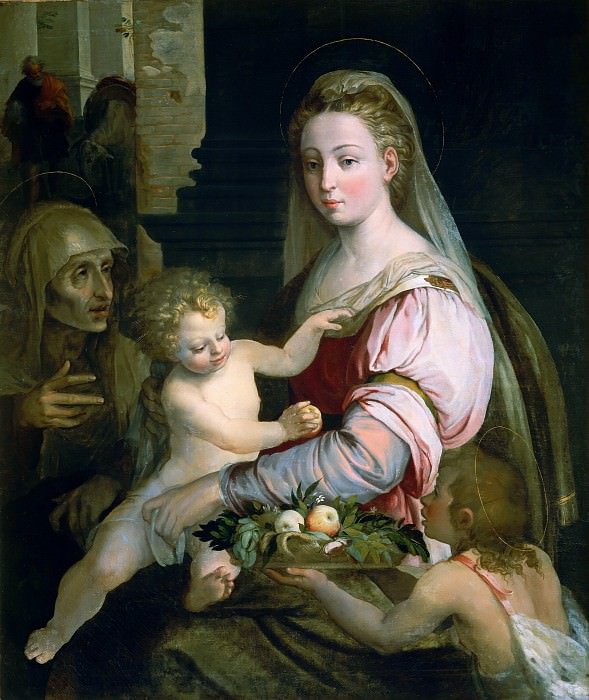 Holy Family with the Infant Saint John the Baptist and Saint Anne. Perino del Vaga (Piero di Giovanni Bonaccorsi)
