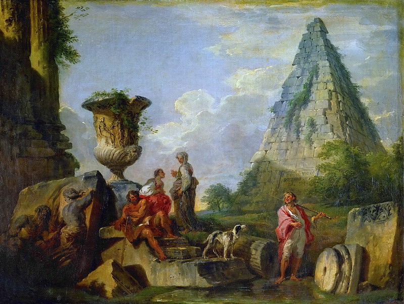 Руины с пирамидой Гая Цестия. Джованни Паоло Панини