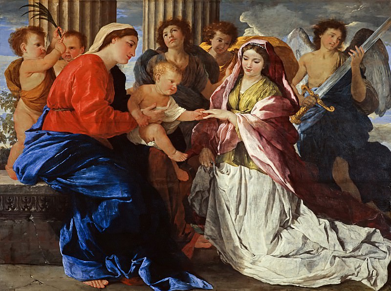 The Mystic Marriage of Saint Catherine. Nicolas Poussin