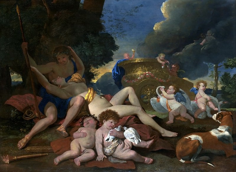 Venus and Adonis. Nicolas Poussin