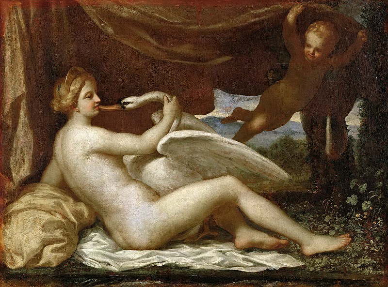 Leda and the Swan (attr.). Nicolas Poussin