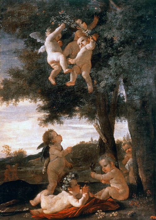 Cupids and genii. Nicolas Poussin