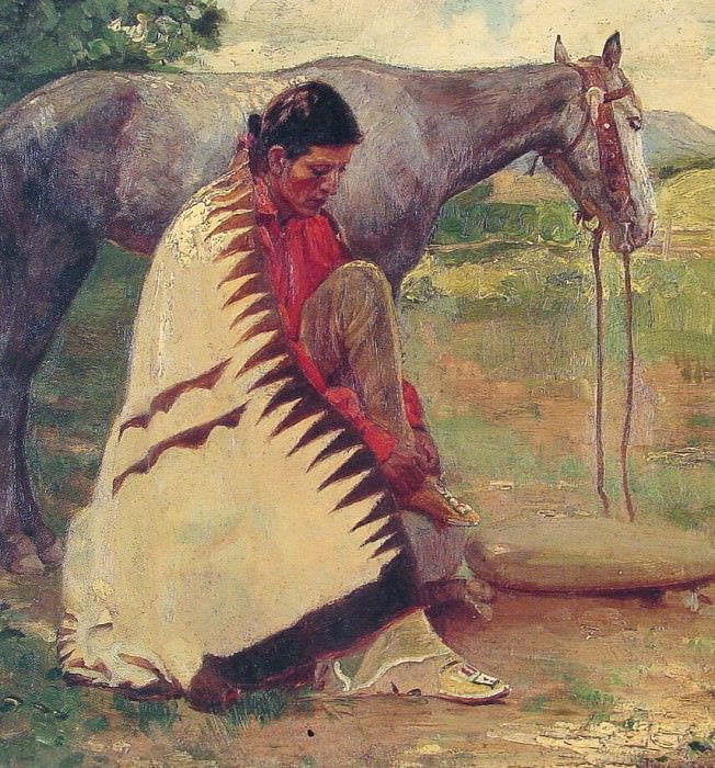 Indian Tying Mocasin. Bert Greer Phillips