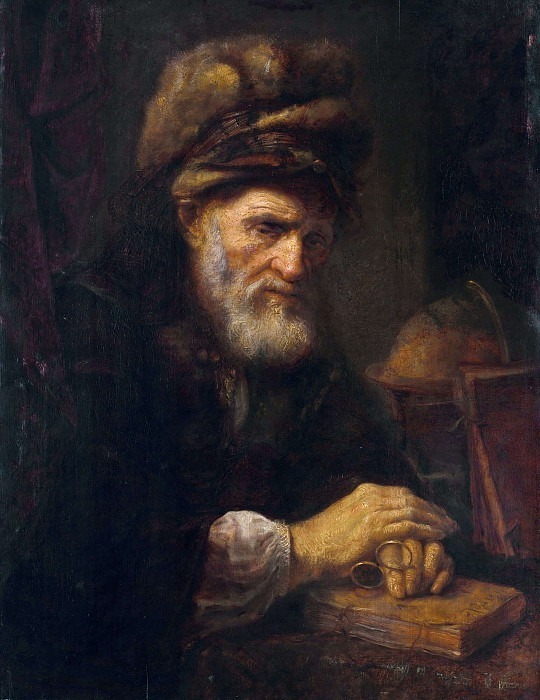 An Old Man in a Fur Cap. Karel van der Pluym
