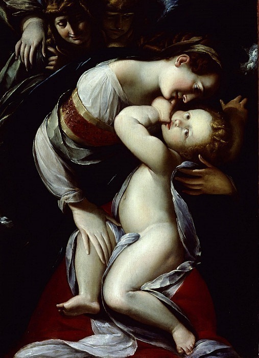 Богородица с младенцем и ангелами. Джулио Чезаре Прокаччини