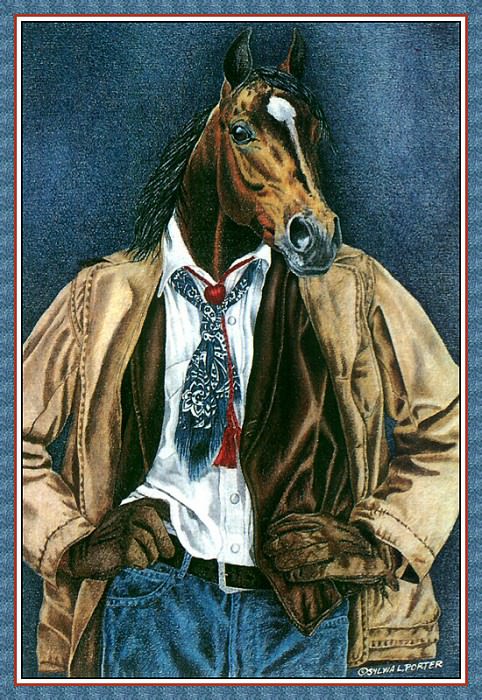 Лошадь в одежде от Кэлвина Экуина. Сильвия L Портер