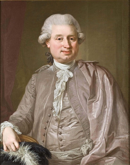 Portrait of the wholesale dealer Johan Fredrik Burghadi. Lorens Pasch the Younger