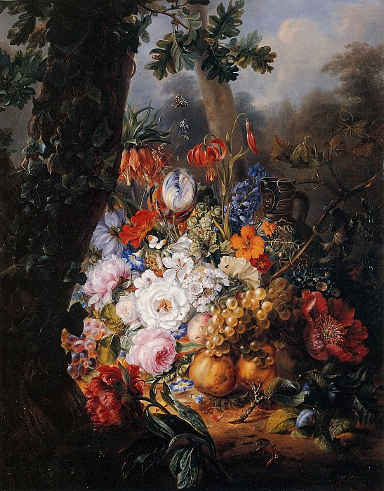 Julie Flowers and fruit. MarckeRobert Palmyre Van