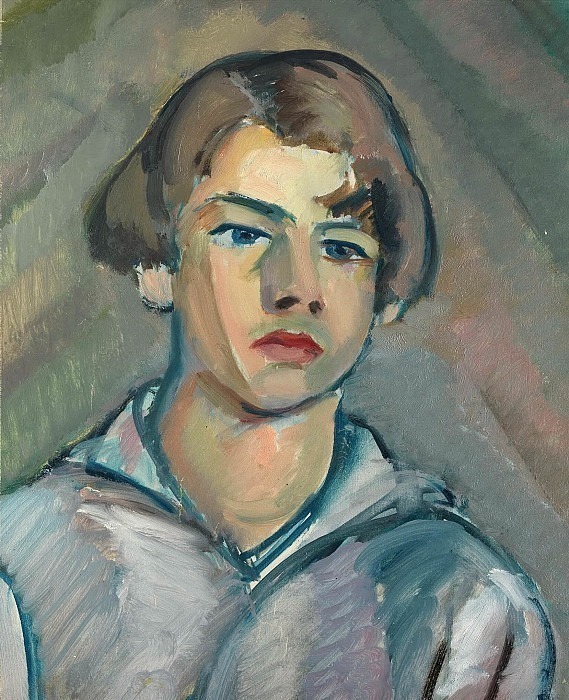 Portrait of a Young Man with Long Hair. William Watson Peploe