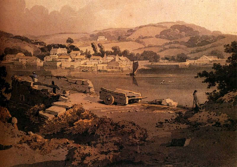 l Landscape With River And Village. Samuel Prout