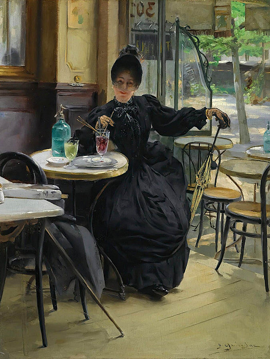 At the Cafe. Paul-Francois Quinsac