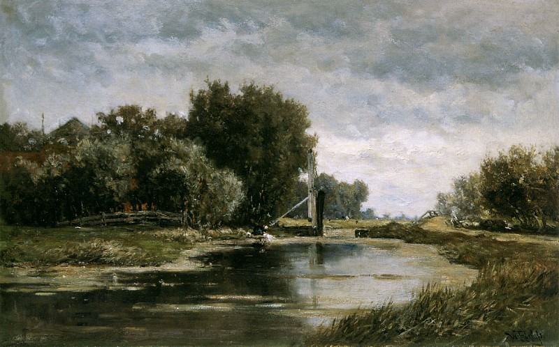 Roelofs Willem Canal at Gouda Sun. Willem Roelofs