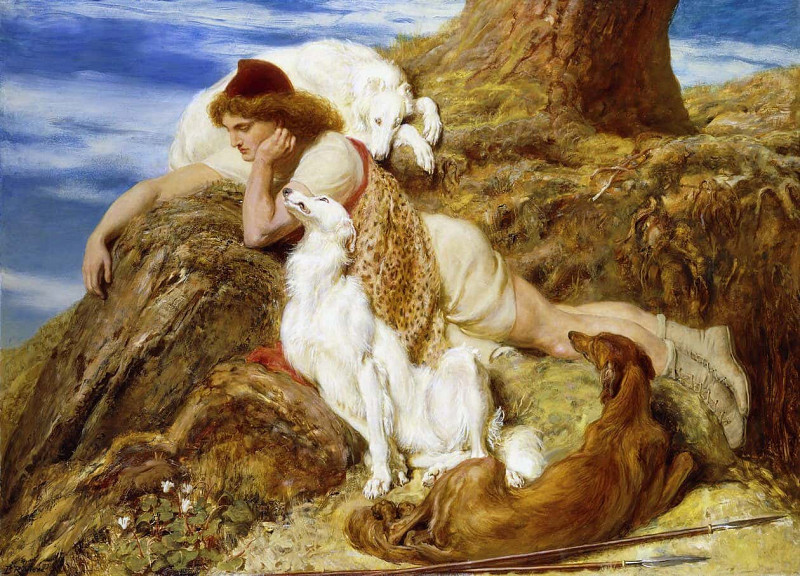 Endymion ‘Ah! well-a-day, Why should our young Endymion pine away’. Briton Riviere
