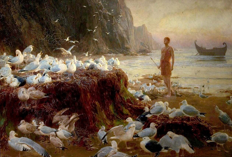 An Old World Wanderer. Briton Riviere