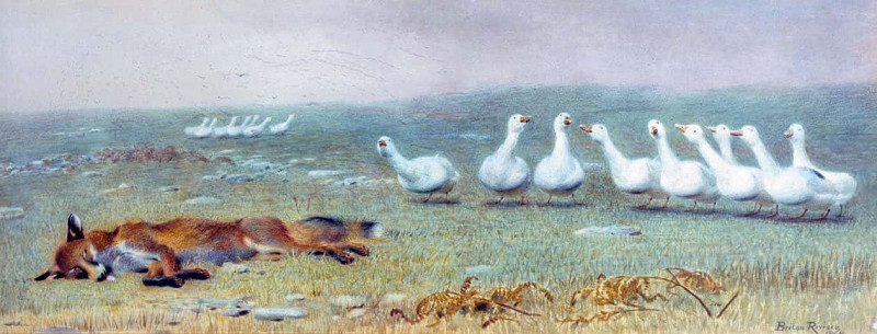 A Game of Fox and Geese. Briton Riviere
