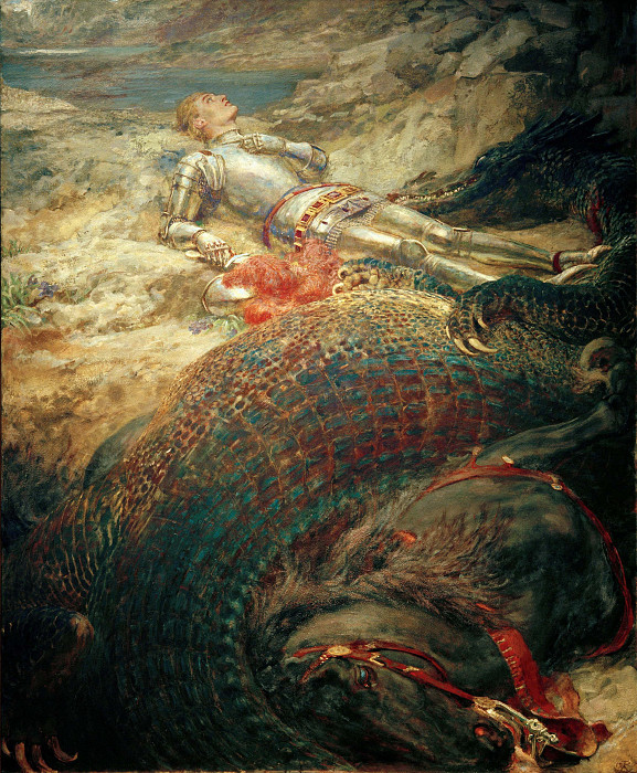 Saint George And The Dragon. Briton Riviere