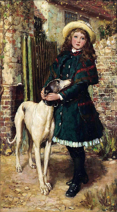 At the garden gate. Briton Riviere