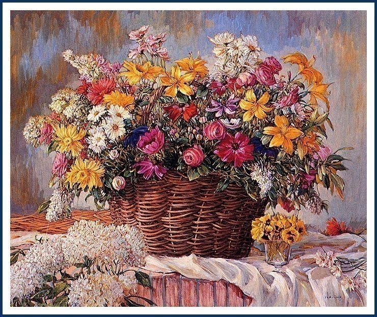bs-flo- Della Roberts- Late Spring Basket. Делла Робертс