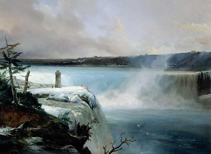 Ниагарский водопад 1837-40. Jean Charles Joseph Remond (Niagara Falls)