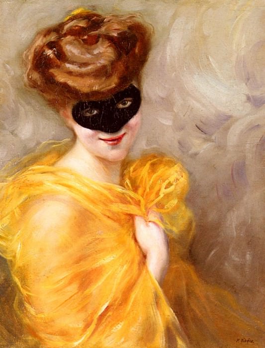 Ribera Pierre Lady At A Masked Ball. Pierra Ribera