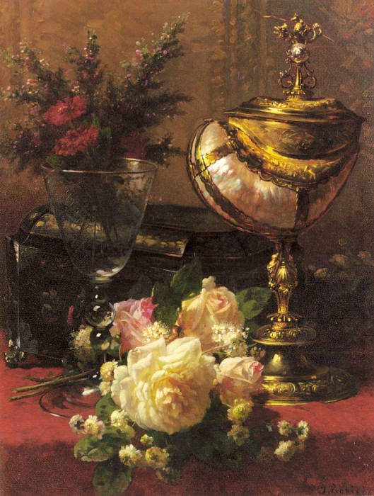 Robie Jean Baptiste A Bouquet Of Roses And Other Flowers. Жан-Батист Роби