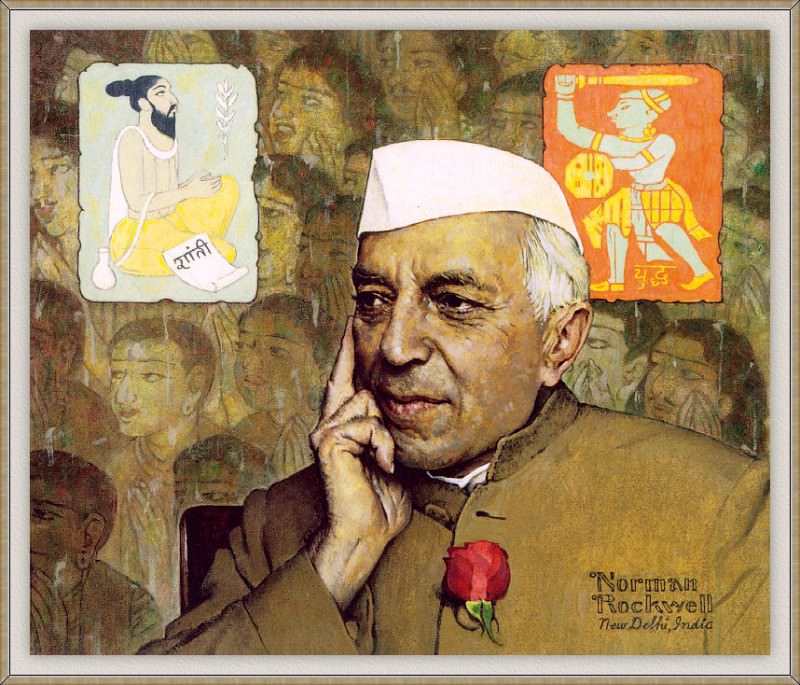 Rockwell Portrait-of-Nehru-sj. Norman Rockwell