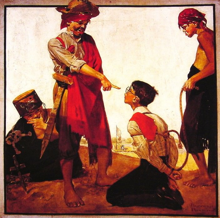 Cousin Reginald Plays Pirate. Norman Rockwell