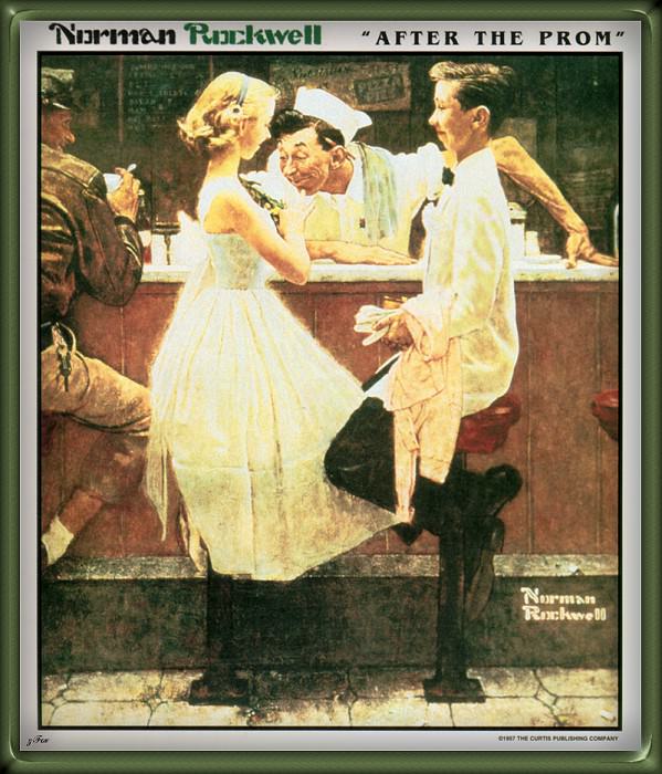 After The Prom. Norman Rockwell