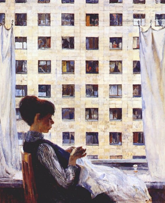 romanychev by the window 1968-71. Романычев