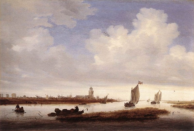 View of Deventer Seen from the North West WGA. Salomon Van Ruysdael