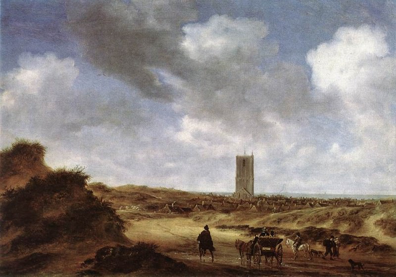 View of Egmond aan Zee WGA. Salomon Van Ruysdael