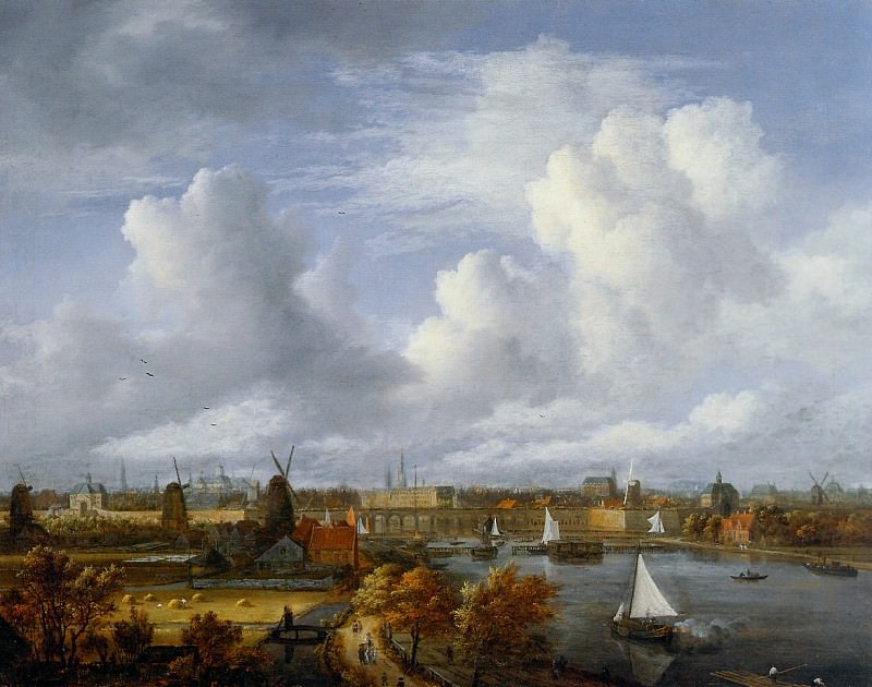 Ruysdael van Jacob View on Amsterdam Sun. Саломон ван Рейсдаль