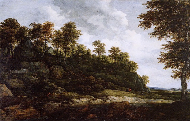 Ruysdael van Jacob Hilly landscape Sun. Саломон ван Рейсдаль