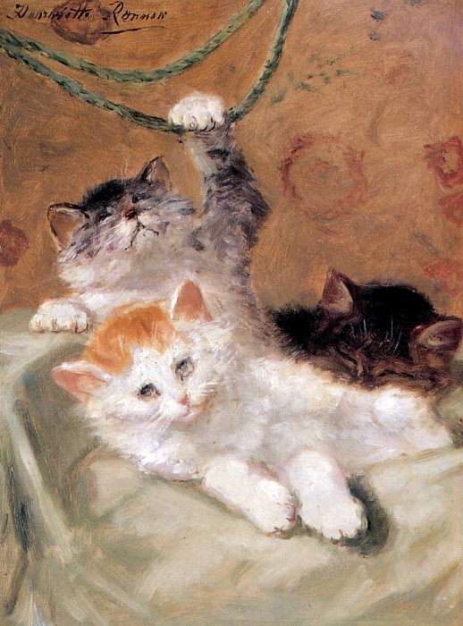 Три играющих котенка. Генриетта Роннер-Книп
