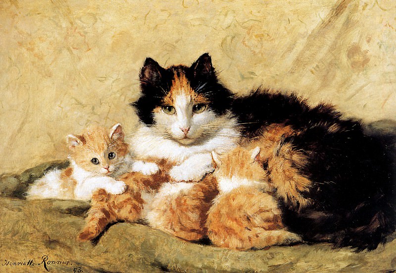 The Proud Mother. Henriette Ronner-Knip