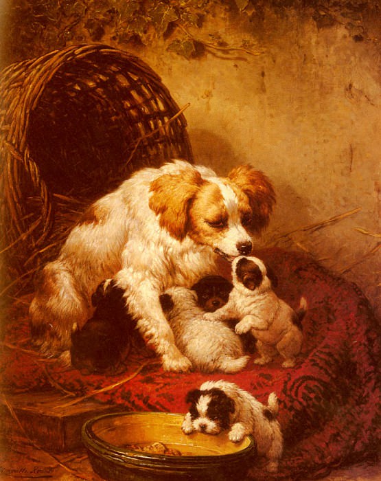 The Happy Family. Henriette Ronner-Knip