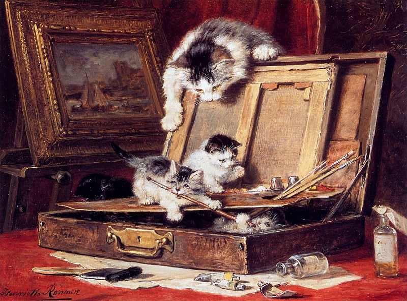 The Painting Box. Henriette Ronner-Knip