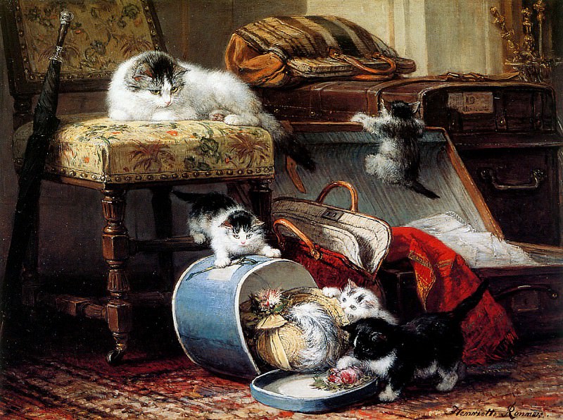 The New Hat. Henriette Ronner-Knip
