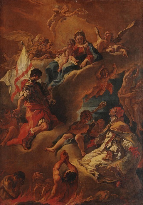 The Virgin Interceding for the Souls in Purgatory. Sebastiano Ricci