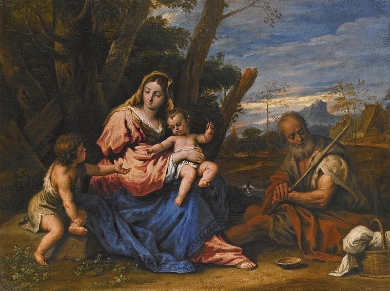 The Holy Family with the Infant Saint John the Baptist in a Landscape. Sebastiano Ricci