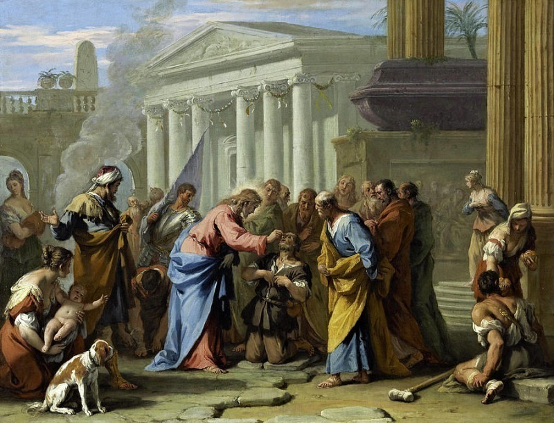 Христос исцеляет слепого, Себастьяно Риччи