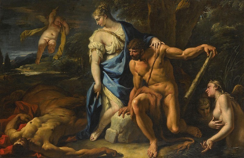 Hercules and Deianira, with the dying Centar Nessus. Sebastiano Ricci