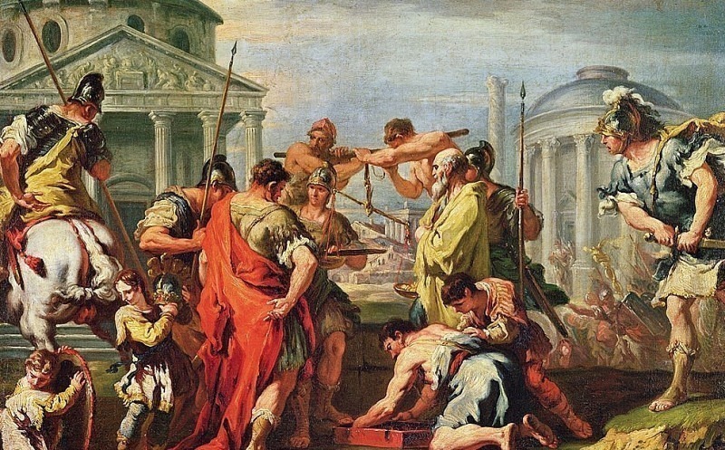 Marcus Furius Camillus, d.c.365 BC and Brennus fl.c.389 BC. Sebastiano Ricci