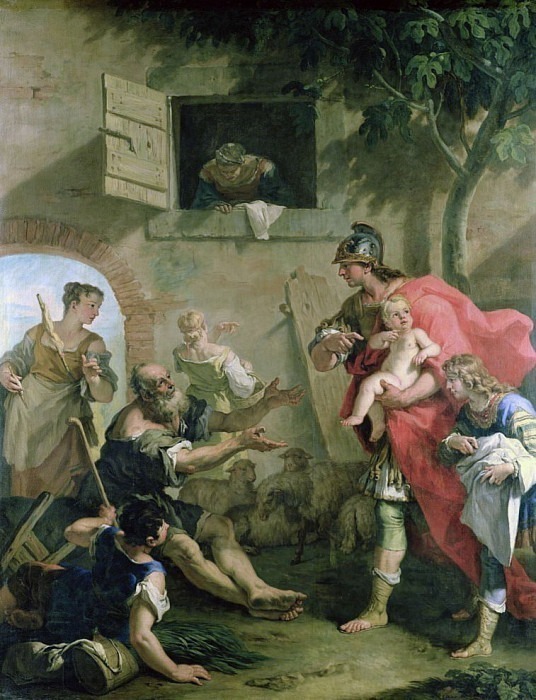 Младенец Кир с пастырем. Себастьяно Риччи