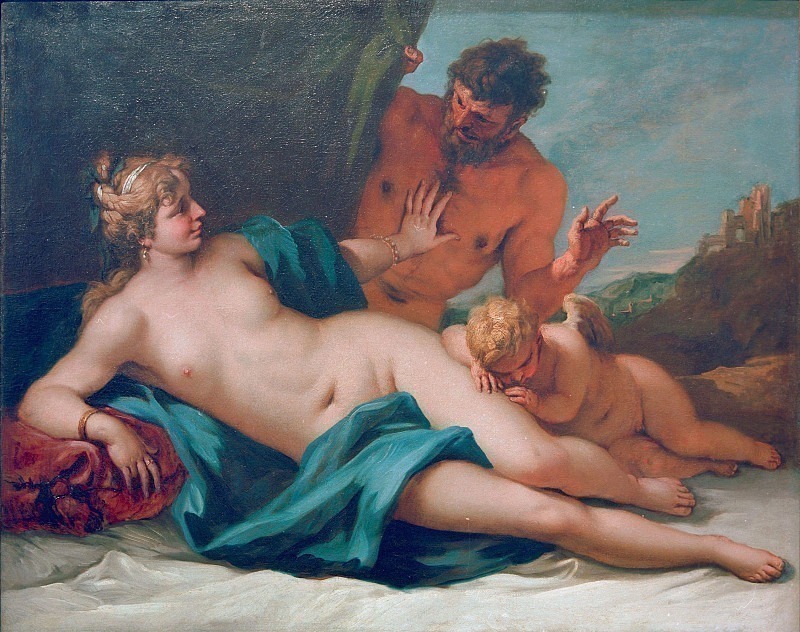 Venus, surprised by a satyr. Sebastiano Ricci